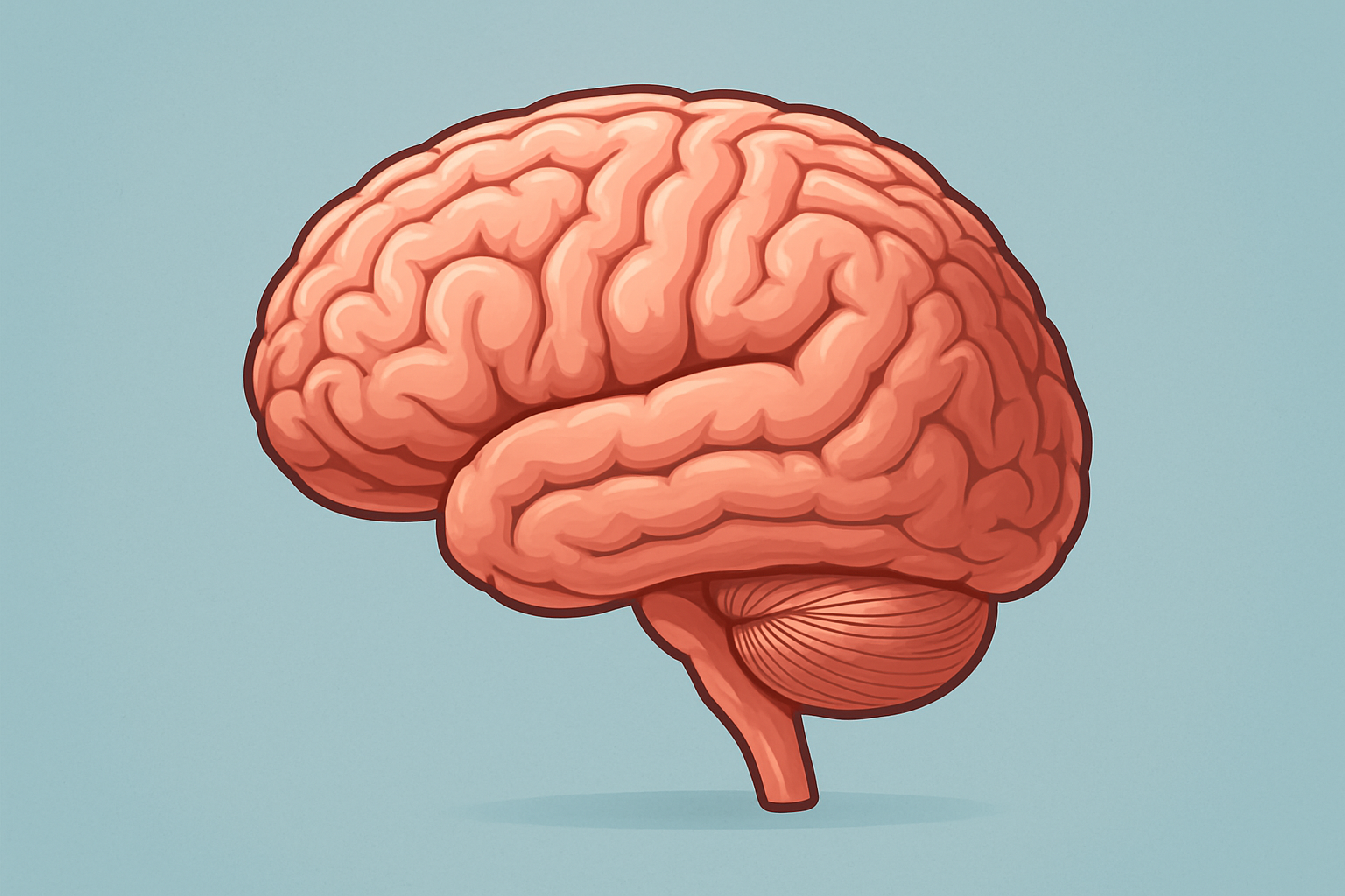 Ilustração de um cérebro humano sendo conectado por cabos digitais e notificações